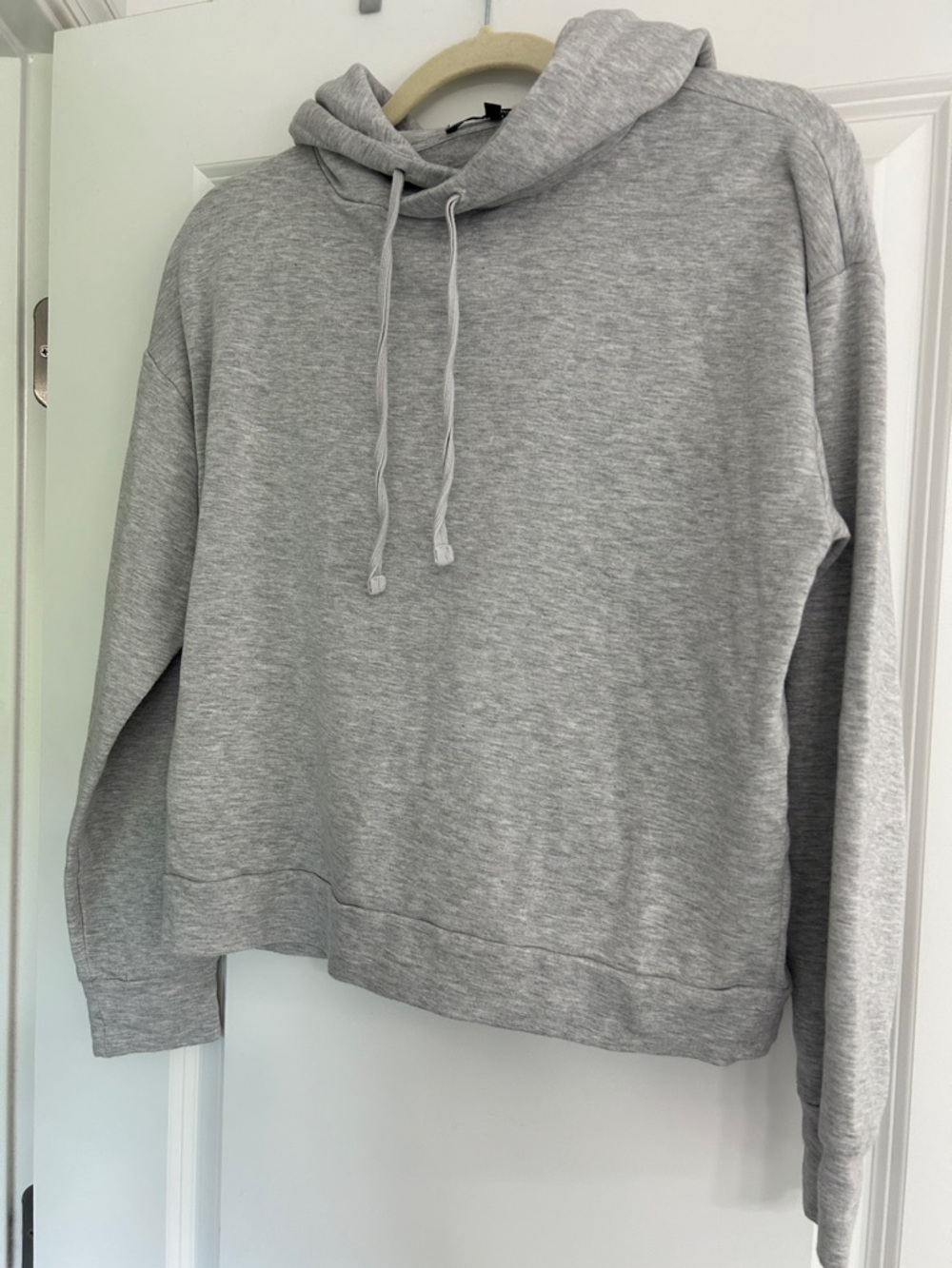 Women’s Quince Supersoft Fleece Pullover Hoodie-Heather Grey-XS